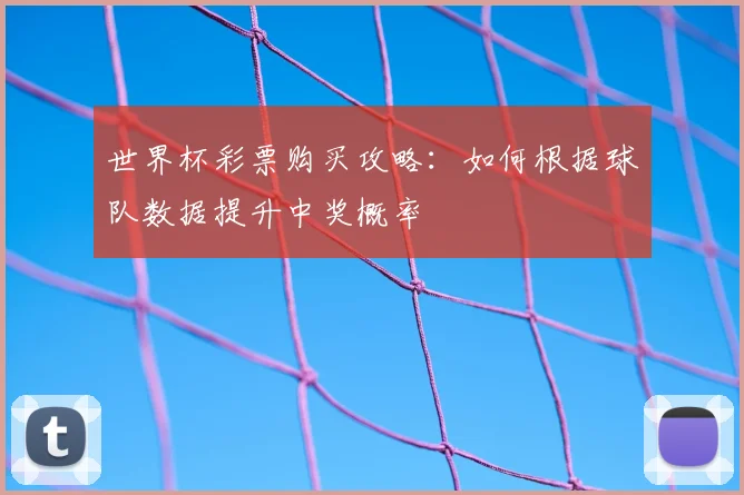 世界杯彩票购买攻略：如何根据球队数据提升中奖概率